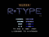 une photo d'Ã©cran de Super R-Type sur Nintendo Super Nes